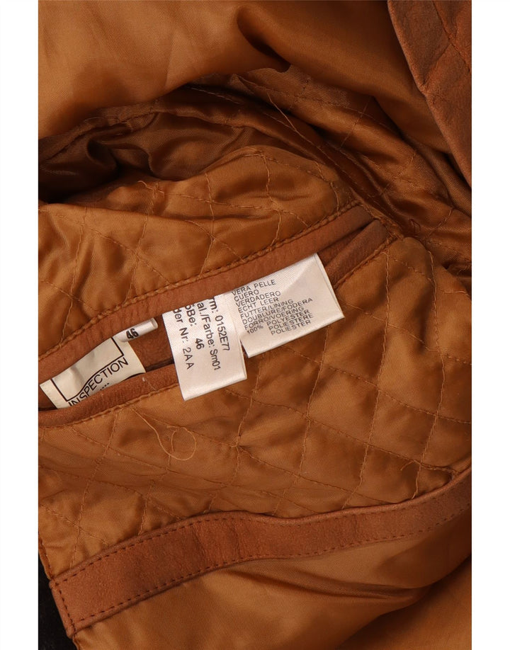 Casaco de couro masculino Rover&Lakes IT 46 pequeno couro marrom