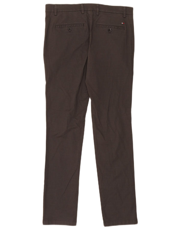 Tommy Hilfiger Mens Slim Chino Calças W30 L30 Algodão Marrom