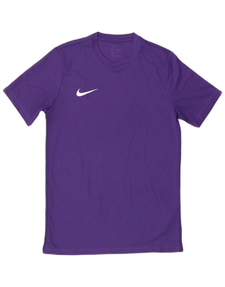 Nike Mens Dri Fit Camiseta Top Médio Roxo Poliéster