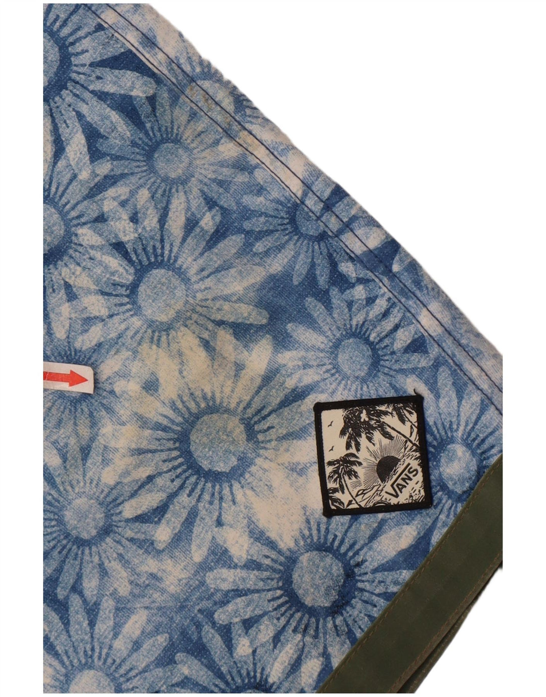 Shorts de natação masculino Vans grande poliéster floral azul