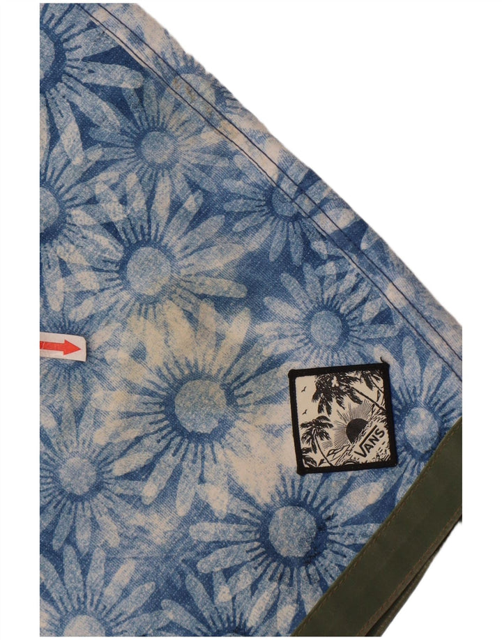 Shorts de natação masculino Vans grande poliéster floral azul