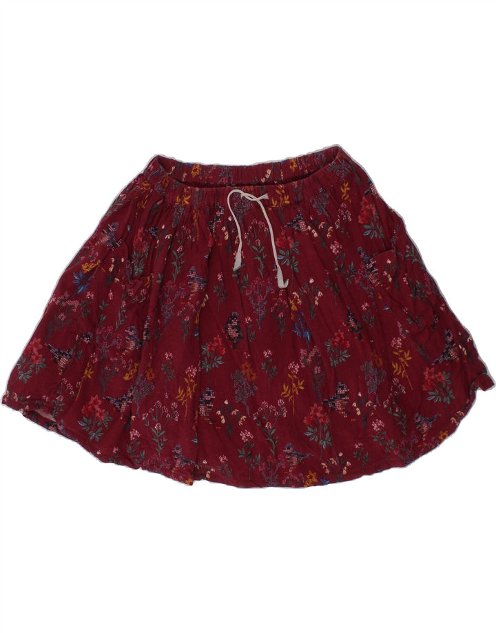 FAT FACE Girls A-Line Skirt 6-7 Years W22  Maroon Viscose Vintage Fat Face and Second-Hand Fat Face from Messina Hembry 