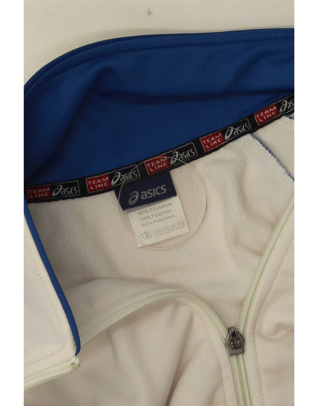 Asics Mens Tracksuit Top Jacket Pequeno Poliéster Branco