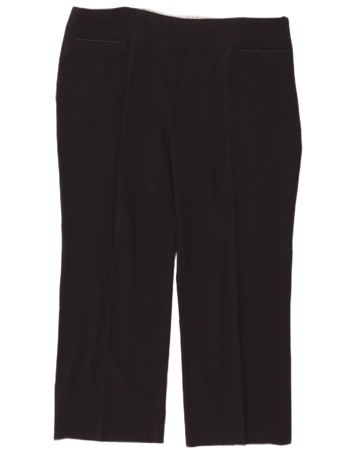 Calça feminina reta casual Marks & Spencer W40 L27 preta