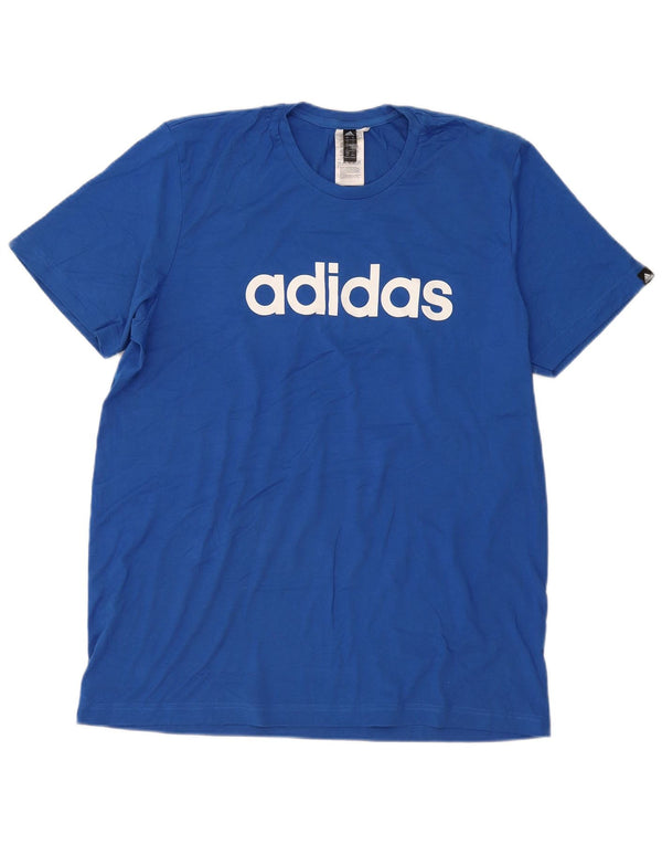 Adidas Camiseta Masculina Graphic Top Grande Algodão Azul