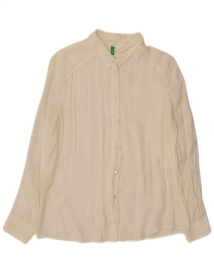 Camisa Benetton Mulher UK 18 XL Branco