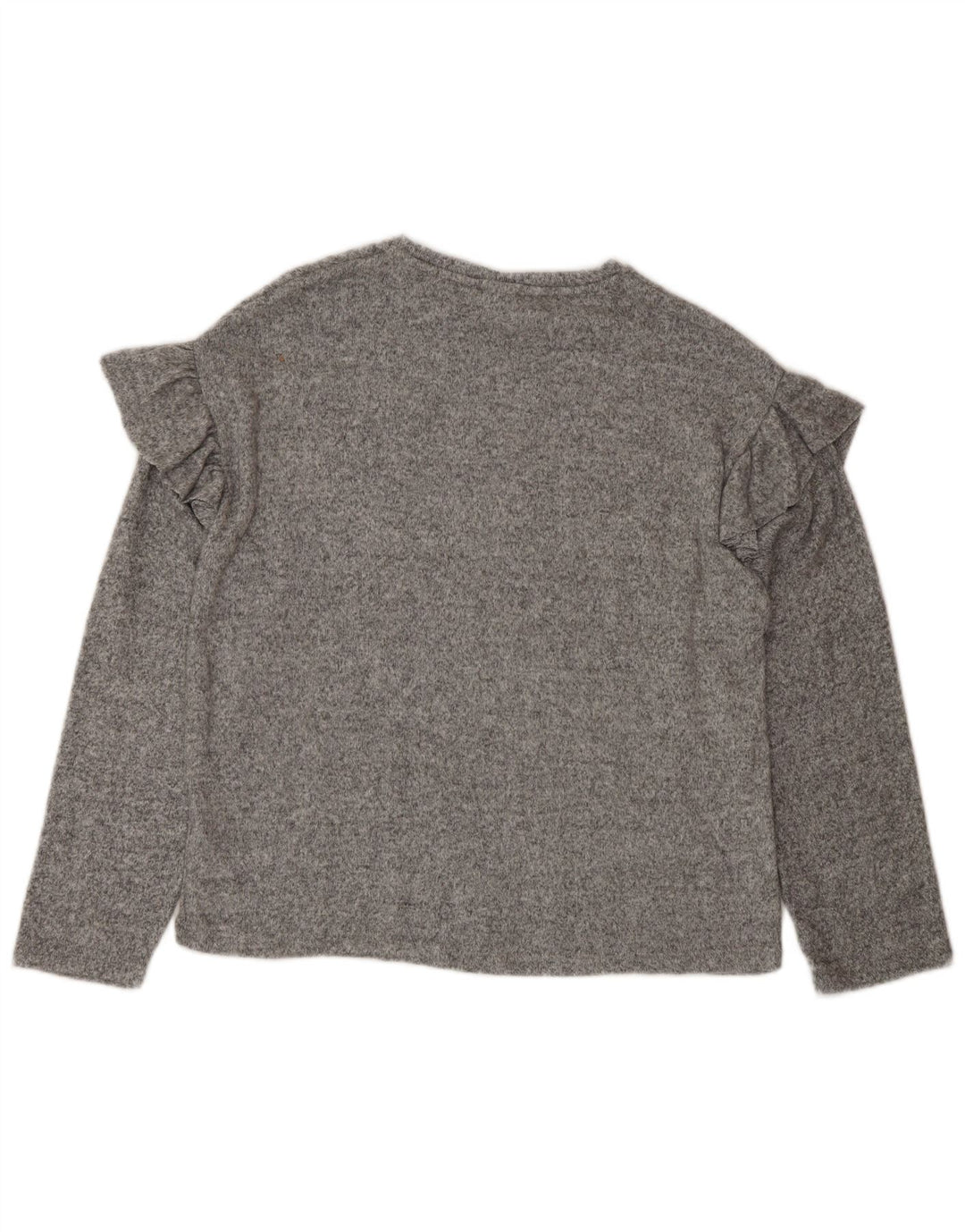 Zara Girls Top manga comprida 13-14 anos cinza poliéster manchado