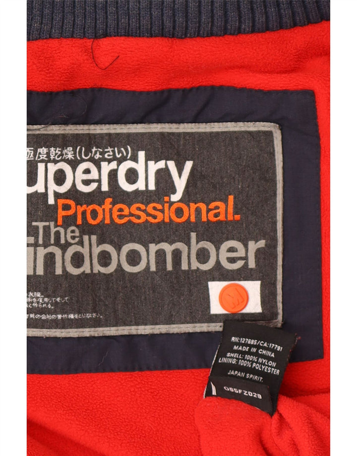 Jaqueta corta-vento feminina Superdry The Windbomber Reino Unido 12 médio azul marinho