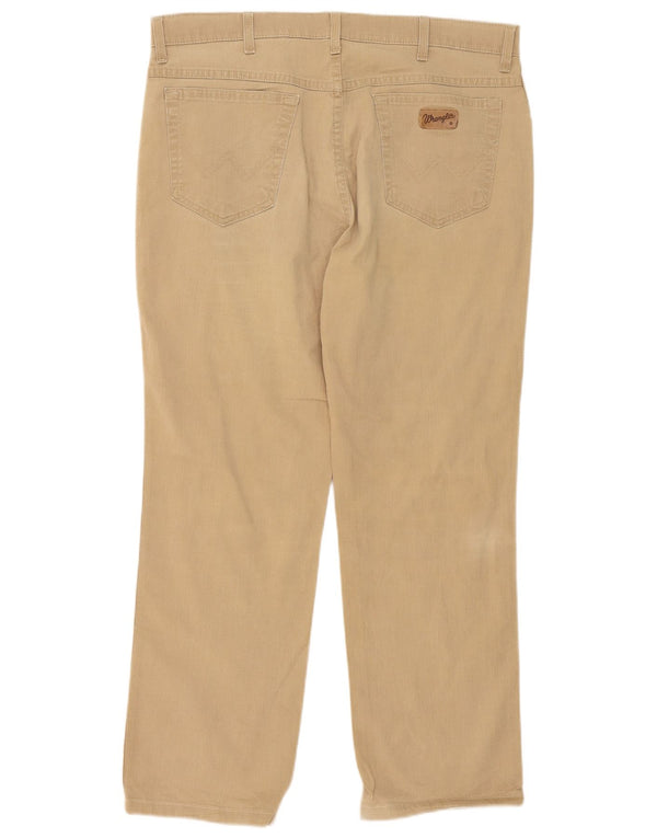 Wrangler Mens Texas Straight Casual Trousers W38 L30 Beige