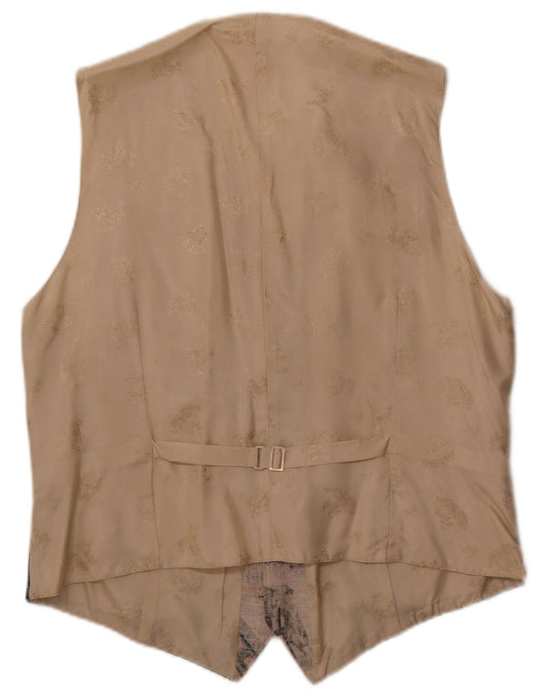 Colete gráfico masculino Julius Lang IT 54 XL bege patchwork viscose