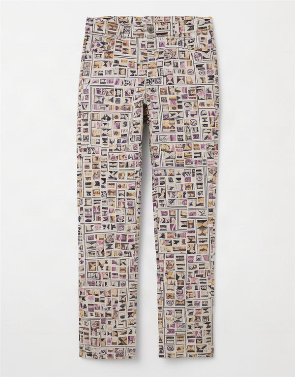 Calça feminina Gant Flag Straight Casual W27 L27 Algodão Multicolorido