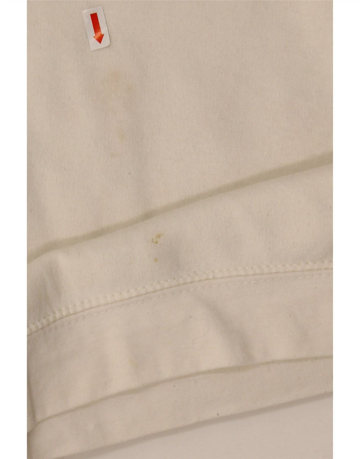 Zara Womens Crop Oversized Sweatshirt Jumper UK 14 Medium White Polyester