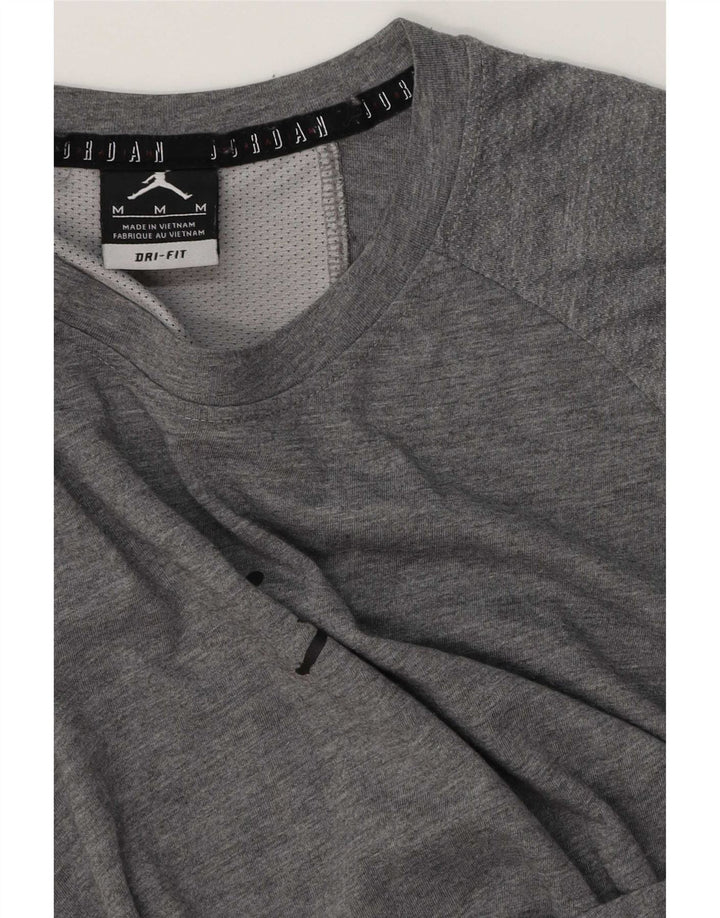 Camiseta Jordan masculina gráfica Top cinza médio colorblock