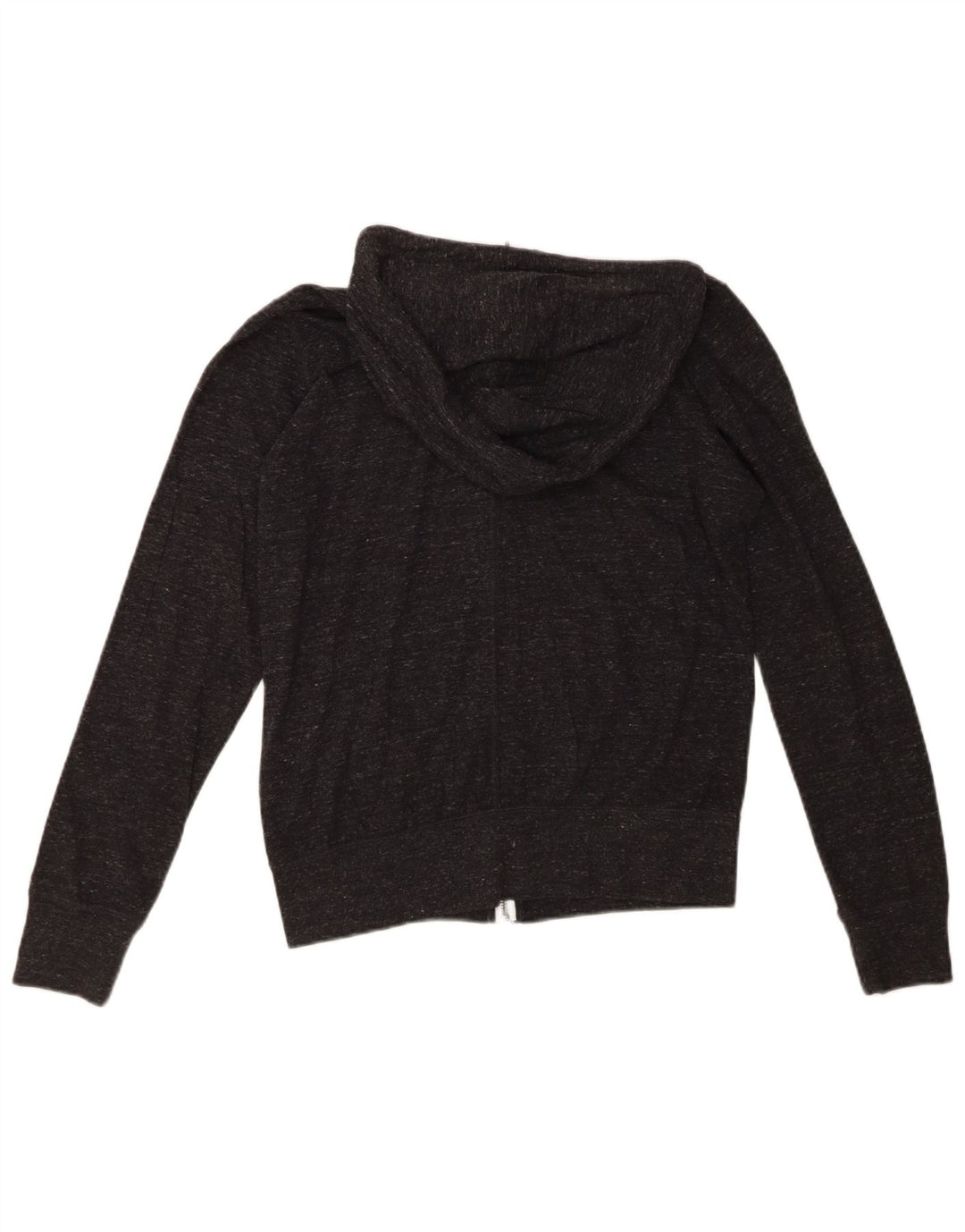 Suéter feminino Nike com capuz e zíper UK 16 grande algodão manchado cinza