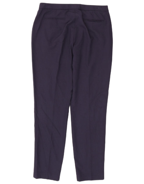 Calça Chino Feminina Reiss Slim Fit Reino Unido 12 Médio W32 L29 Azul Marinho Viscose