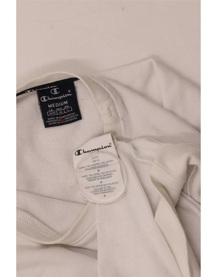 Champion feminino regular fit moletom jumper UK 14 médio algodão branco