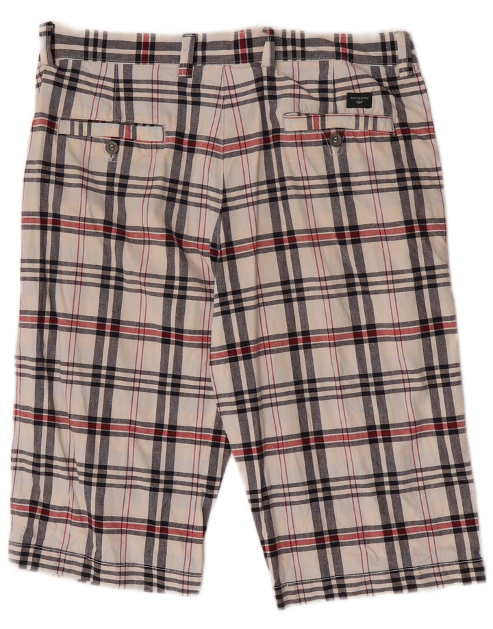Dockers Mens Khakis Slim Fit Casual Shorts W36 Grande Xadrez Multicolorido