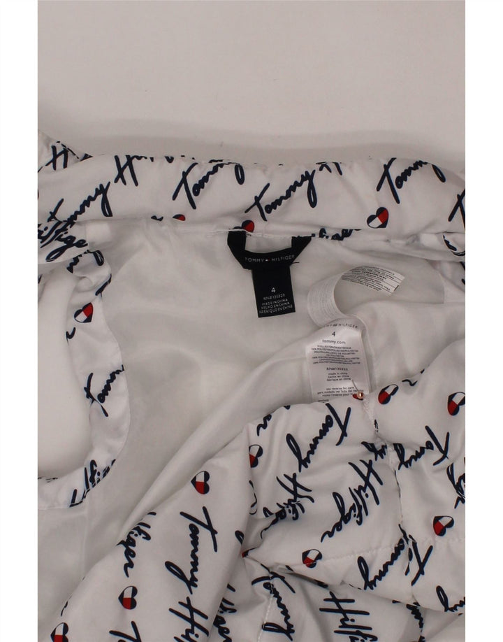 Colete acolchoado gráfico TOMMY HILFIGER para meninas 3-4 anos poliéster branco