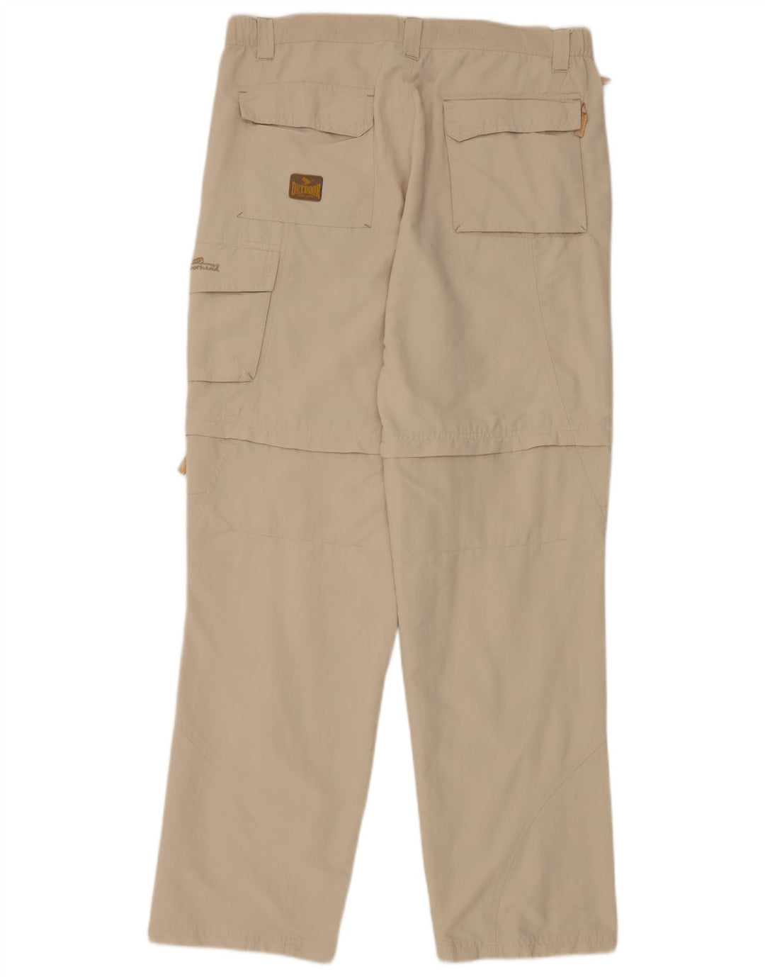 Moorhead Mens Straight Cargo Calças W34 L34 Bege Poliamida