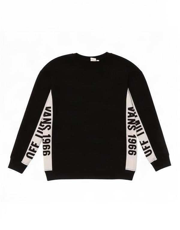 Vans Mens Graphic Sweatshirt Jumper XS Black Colourblock Cotton