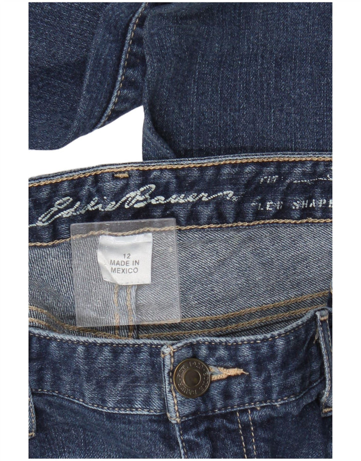 EDDIE BAUER Jeans feminino ligeiramente curvilíneo com corte bootcut EUA 12 grande W34 L29 azul