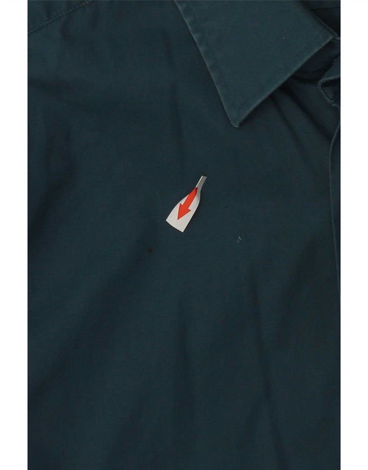Camisa masculina Hugo Boss Regular Fit tamanho 39 algodão azul médio
