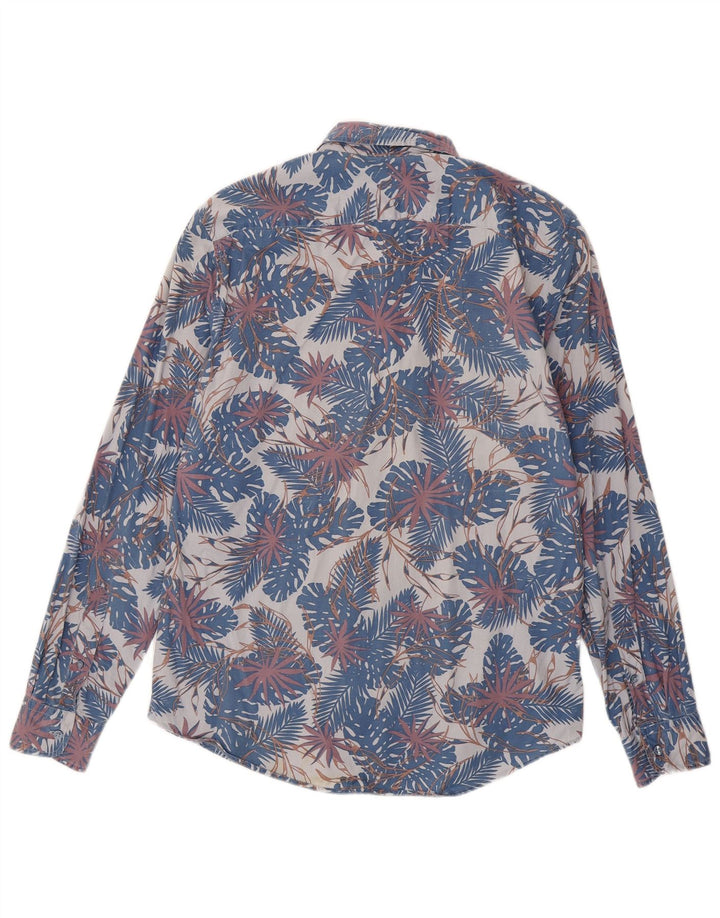 Camisa masculina BENETTON média multicolorida floral