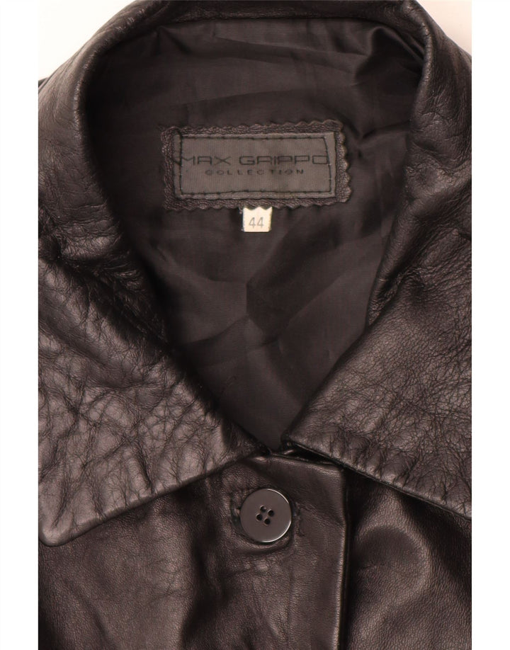 Jaqueta de couro feminina Max Grippo EU 44 XL couro preto