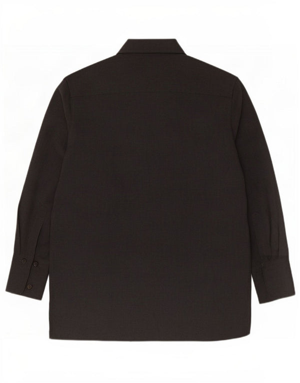 Vestido camisa feminino Zara com ajuste relaxado e manga comprida Reino Unido 10 pequeno poliéster cinza