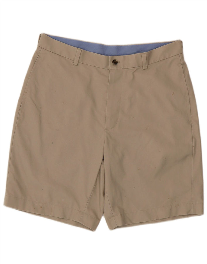 Brooks Brothers Mens Chino Shorts W32 Algodão Bege Médio