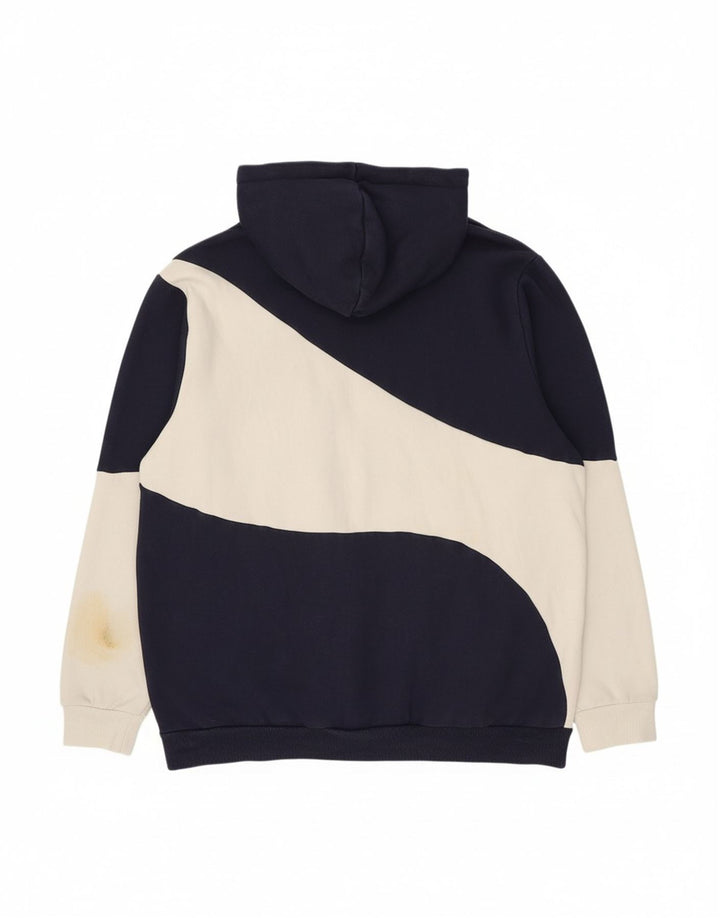 Suéter PUMA masculino com capuz e zíper XL azul marinho algodão colorblock