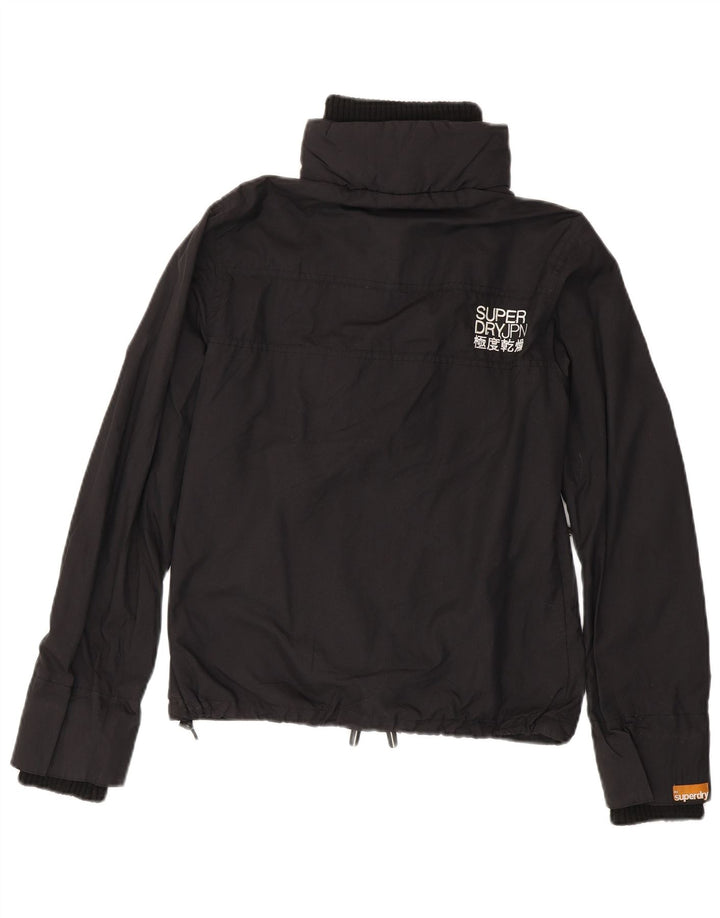 Jaqueta corta-vento feminina SUPERDRY UK 14 médio preto nylon