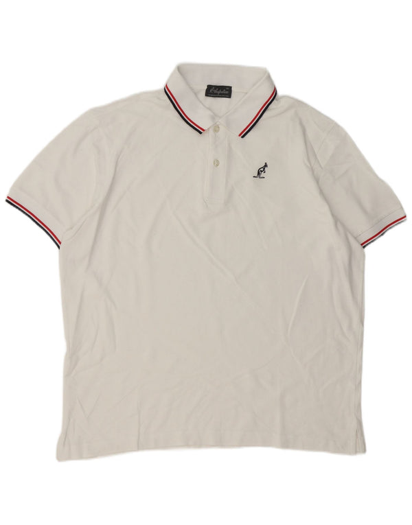 Camisa polo masculina AUSTRALIAN L'ALPINA IT 56 XL algodão listrado branco