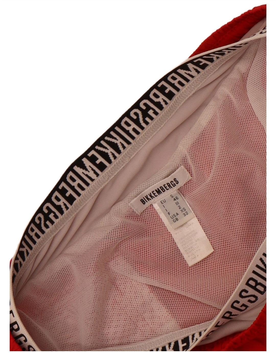 Bikkembergs Shorts de natação masculino gráfico médio vermelho poliamida