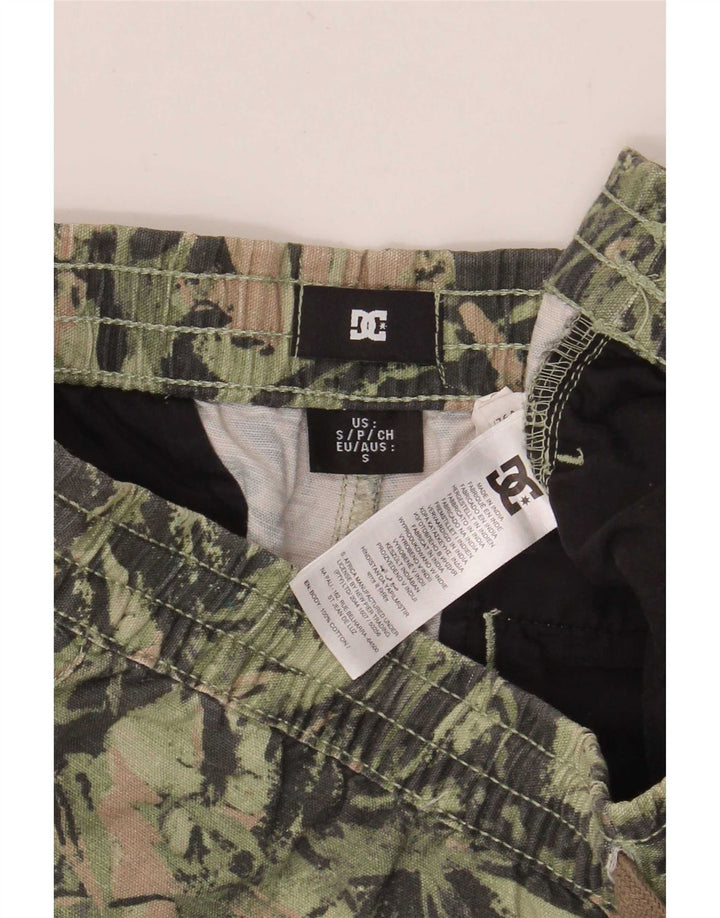 Shorts esportivos masculinos DC pequeno algodão camuflado verde