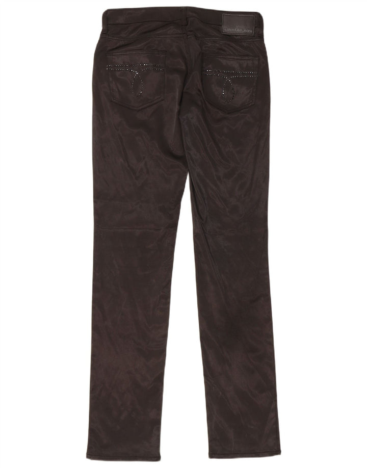 Calça casual feminina CALVIN KLEIN W29 L34 poliéster preto