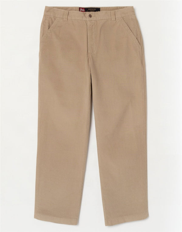Calça masculina Murphy & Nye Sailwear reta de veludo cotelê W38 L31 bege