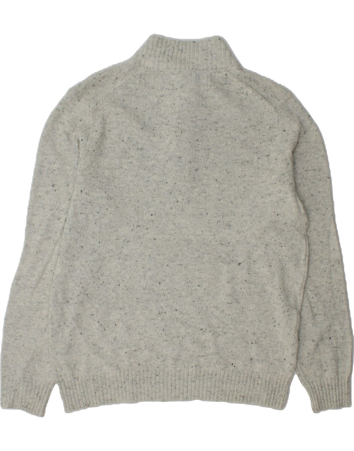 IZOD Mens Button Neck Jumper Sweater Large Grey Flecked Acrylic Vintage Izod and Second-Hand Izod from Messina Hembry 