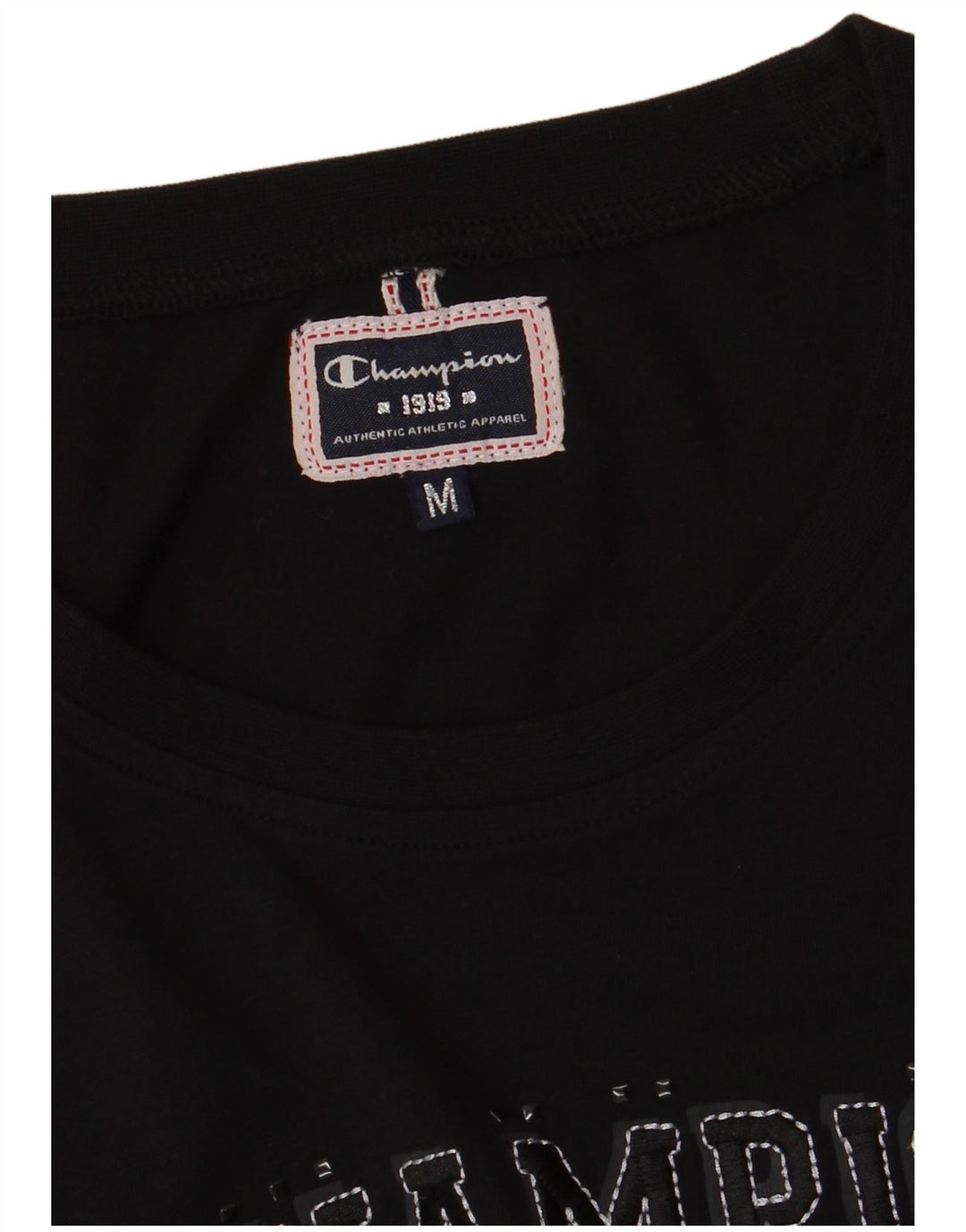 Camiseta feminina estampada Champion UK 12 médio preto