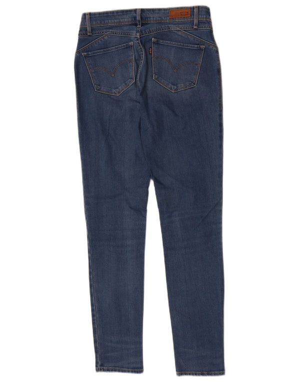 Jeans skinny de cintura média feminino Levi's W26 L30 azul algodão