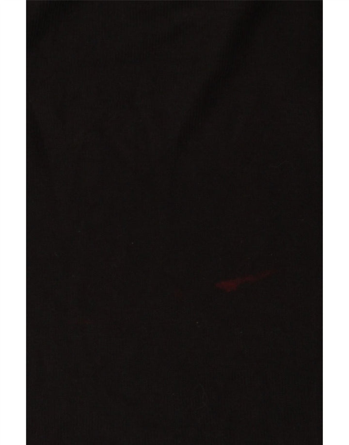 Zara Top feminino oversized manga comprida UK 14 médio preto viscose