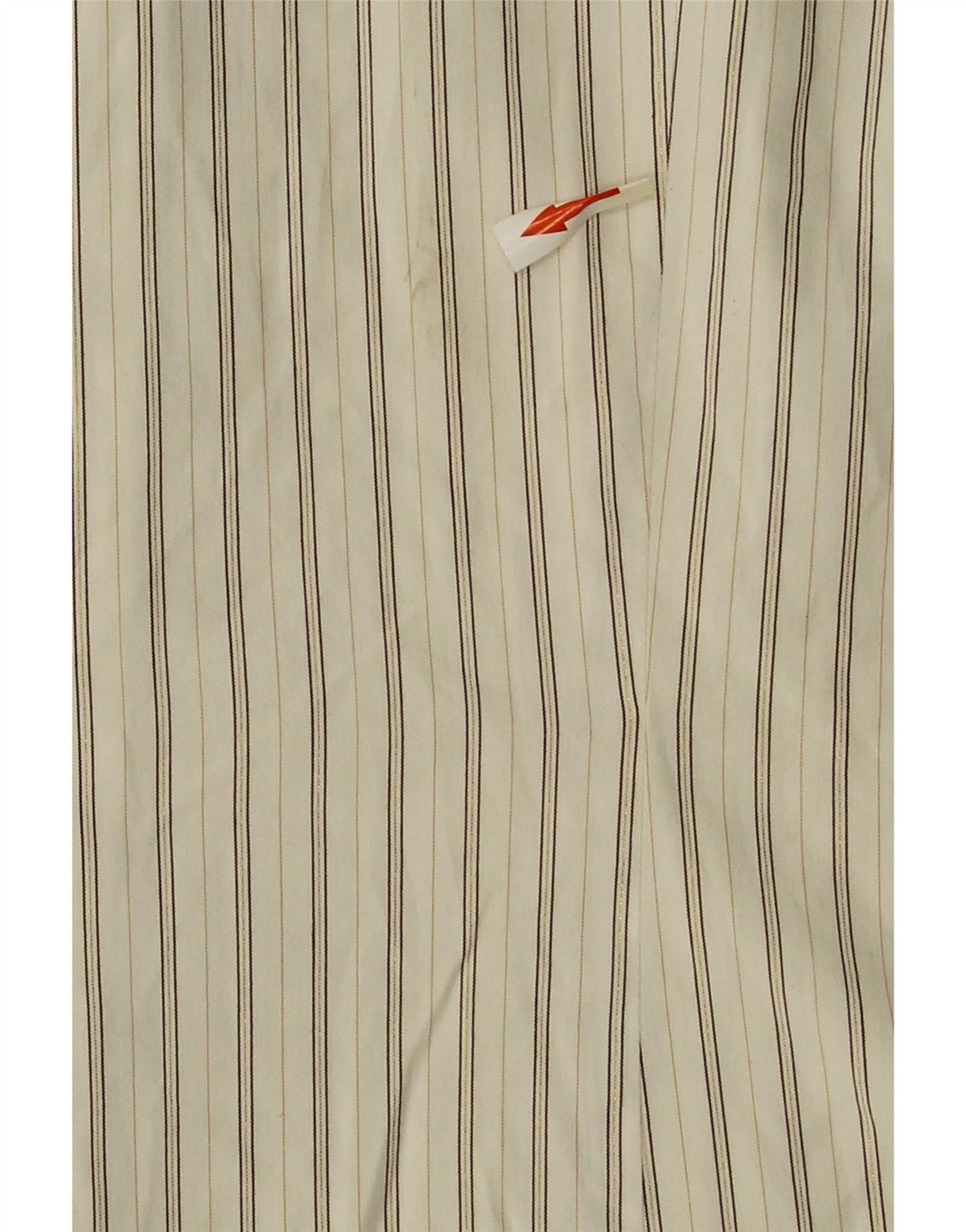 Camisa feminina Marks & Spencer UK 16 grande algodão listrado branco