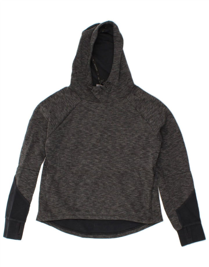 PUMA Womens Hoodie Jumper UK 12 Medium  Grey Colourblock Cotton Vintage Puma and Second-Hand Puma from Messina Hembry 