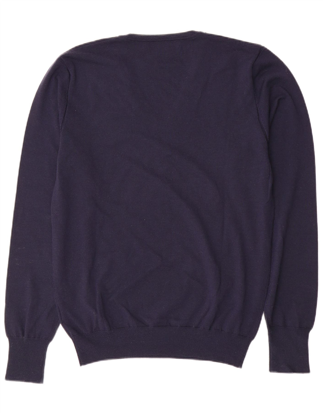 LIU JO Suéter feminino com decote em V Reino Unido 18 XL lã azul marinho