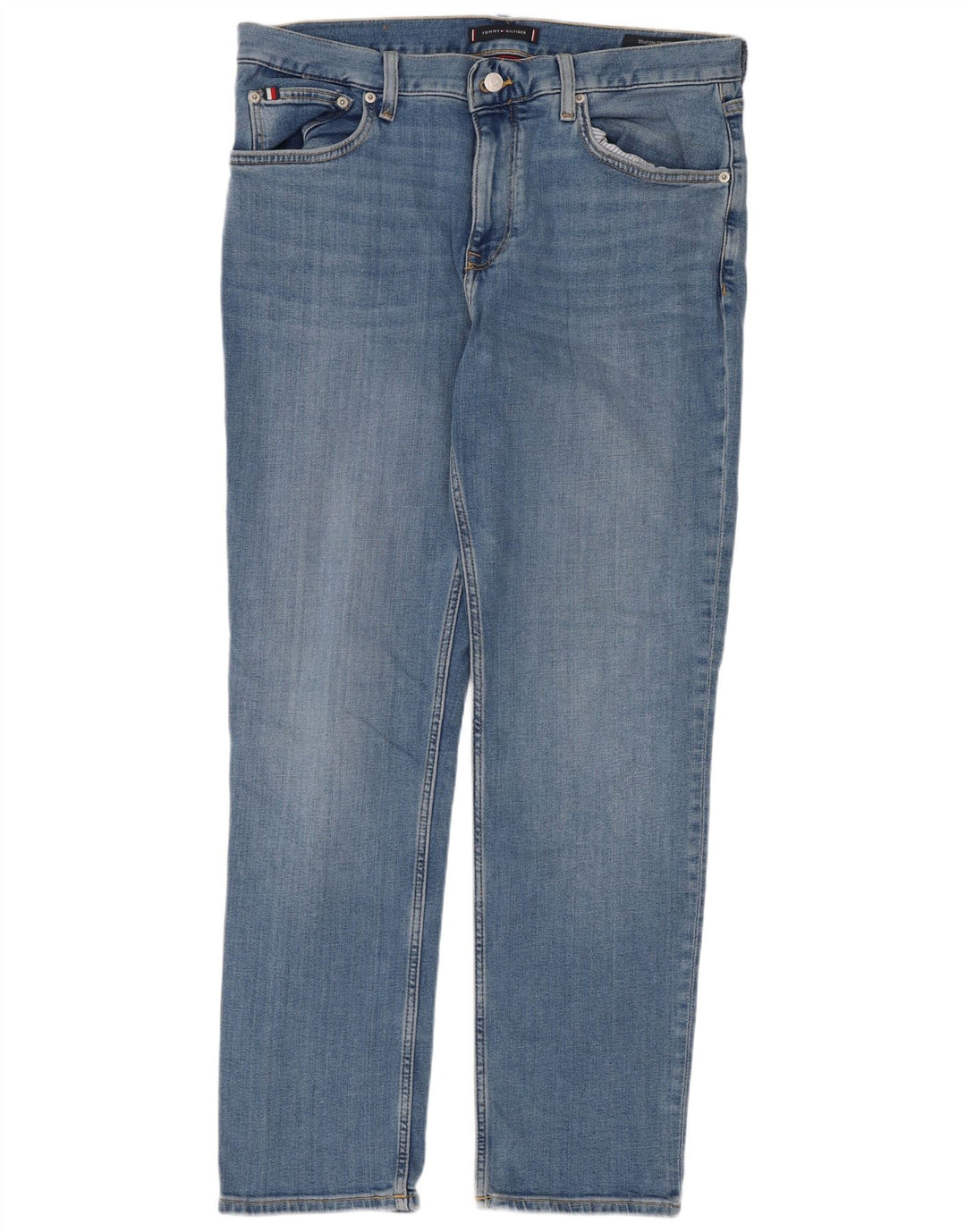 Tommy Hilfiger Masculino Denton Straight Jeans W34 L32 Azul