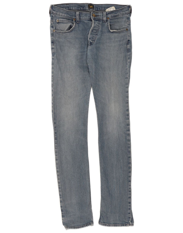 Lee Womens Powell Slim Jeans W32 L34 Azul Algodão