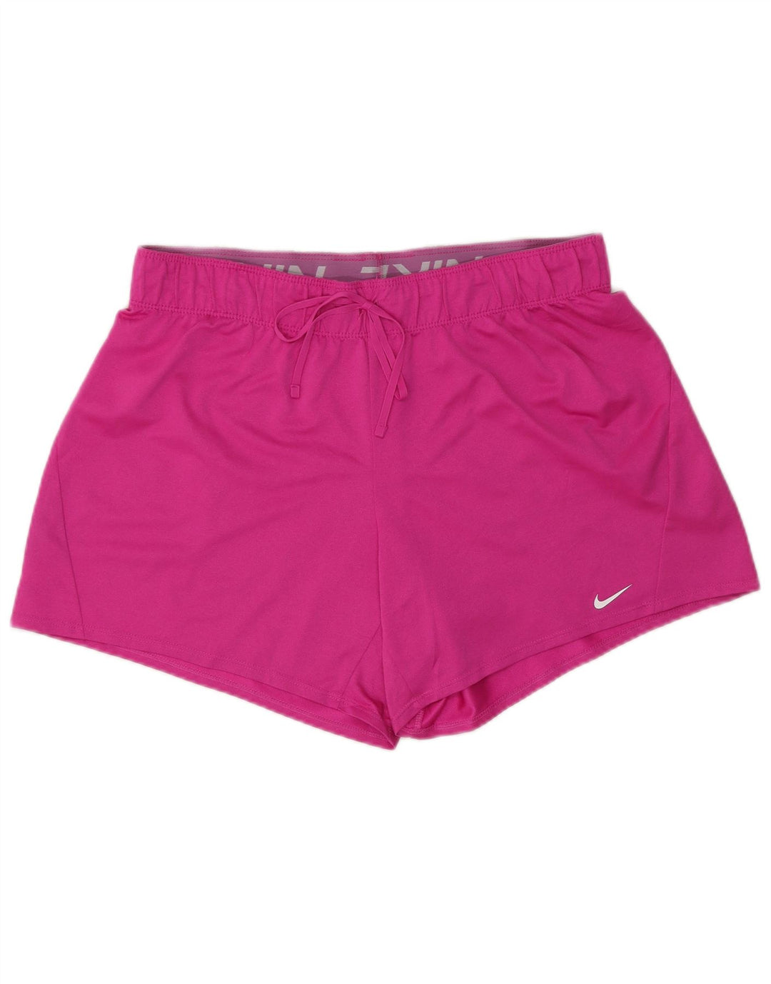 Shorts esportivos femininos Nike Dri Fit UK 16 grande poliéster rosa