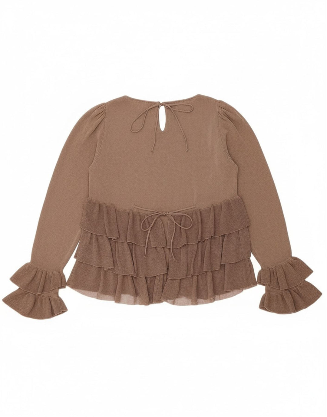 Zara blusa feminina oversized manga comprida top UK 10 pequeno bloco colorido marrom