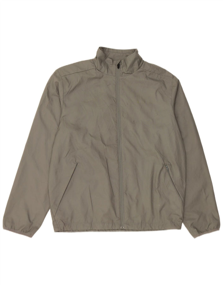 Nike Mens Treino Top Jacket Médio Cinza Poliéster Esportes