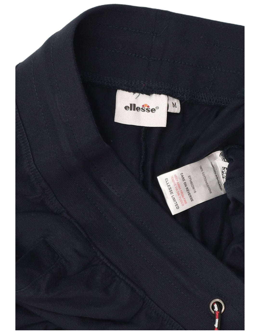 Ellesse masculino gráfico agasalho calças joggers médio algodão azul marinho